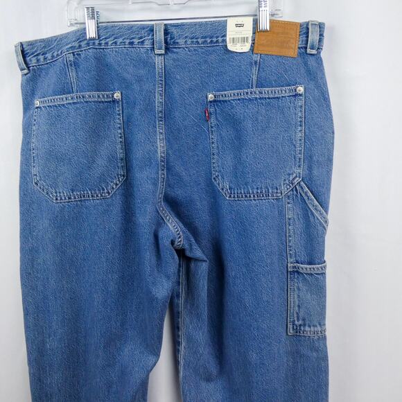 Levi's Premium Dad Utility Jeans Plus Sz 34 Golly Gee Wash Blue Premium Denim - Picture 8 of 16